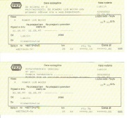 4 Bilety PKP Lublin - Klementowice - Lublin, dopłata wóżek/ rower, 05.1997