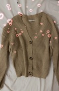 Kardigan sweterek brązowy korean style