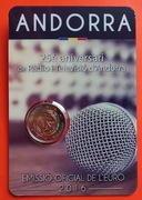 Andora 2 euro 2016 25-lecie Andorskiego RTV.