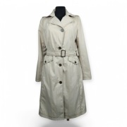 Concept K Trencz Płaszcz Beżowy Bawełna L 40 Khaki Szwy Klasyk Wiosna BDB