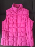 KAMIZELKA BEZRĘKAWNIK  r. M róż pikowana różowa fuksja wodoodporna wiosenna