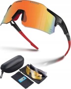 Winyoher męskie okulary sportowe przeciwsłoneczne UV400 3w1 w etui