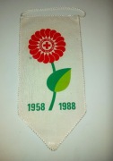 Proporczyk 40 lat PCK Polski czerwony Krzyż Honorowy Dawca Krwi 1988