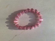 bransoletka pastelowa róż z koralików