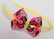 Opaska do włosów głowę roczek urodziny kokardka kokarda Minnie Myszka