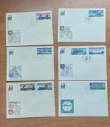 6 kopertów Vintage 1szy dzień obiegu Polskie porty