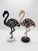 Unikalny Zestaw Flamingów Leopard Print – Druk 3D