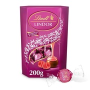 Lindt LINDOR Praliny o smaku malinowym 200g