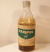 PRL Lata 70 Sygnowana Butelka z Zawartością EMU Terpin Poznań