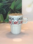 Kubek ceramiczny Bolesławiec barowy duży z przykrywką ceramika  Bolesławiec