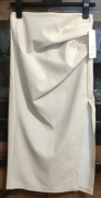 Spódnica z eco skóry S/M jasny beż 