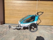 Przyczepka rowerowa biegowa wózek Queridoo Sportrex 2 dwuosobowy 