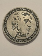 Chopin. Fi 50 mm. Mosiądz srebrzony ox. Gyges