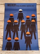 Oryginalne plakaty BHP PRL