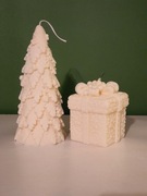 Świeczka świąteczna zapachowa duża dekoracyjna zestaw 2 /1