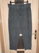 65 Szare pluszowe ciepłe spodnie na gumce dresy rozmiar XL