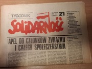 Tygodnik Solidarność 21 1981 Apel do członków Związku i społeczeństwa