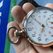 Zegarek kieszonkowy Omega srebro 51mm bdb stan 