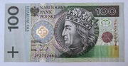 Banknot 100zł z roku 1994 numer JP2722860 Stan bardzo dobry! 