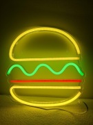Neonowy znak Hamburger + Home 