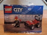 Lego City 30361 Strażak gaśnica Strażacki Quad saszetka klocki