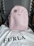 Furla skórzany plecak z brelokiem skóra
