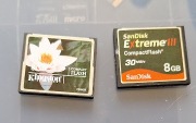Zestaw 2x Karta CompactFlash 8GB (SanDisk Extreme III + Kingston)