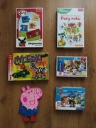 Puzzle i gry edukacyjne. 6 sztuk.