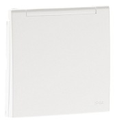 Element centralny do gniazda z/u z pokrywą IP44, biały Logus 90; 90654 tbr