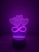 lampka LED 3D serduszka
