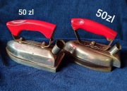 Dwa bardzo ciężkie żelazka z PRL. Sprawne. 