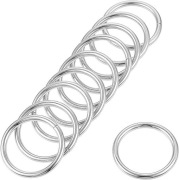 Sourcing Map 20x Metalowe O-Ringi 25mm Srebrne – Paski, Torebki, DIY