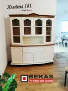 Stylowy Kredens 181`Barek Dąb - Ecru Ludwik Producent Mebli BEKAS 