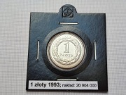 1 zł złoty 1993 Stan I menniczy (7)