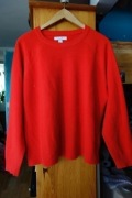 Sweterek czerwień XL oversize Amisu