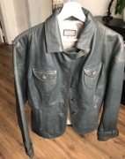 Kurtka skórzana, top vintage roz. L