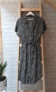 Biało-czarna sukienka z wiskozy maxi, Shein, S