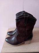 Buty na obcasie brązowe roz.38 wymiary opis