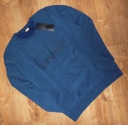 KARL LAGERFELD__ Ciemnoniebieska ciepła bluza  __L NIETRAFIONY PREZENT