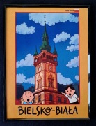Plakat w ramce Bielsko-Biała – Bolek i Lolek vintage 