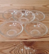 Komplet szklanych kompotierek miseczek vintage