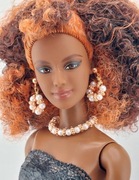 Zestaw biżuterii dla lalek Barbie różowe złoto i perły