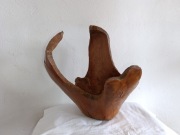 Duża misa/kosz z drewna tekowego – naturalna, bardzo dobry stan