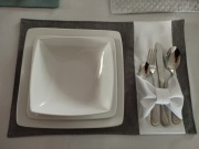 Podkładka pod talerz z ozdobną kokardą, 4 szt