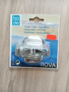 Haczyk wieszak podwójny łazienkowy na kołki srebrny chrom