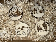 Bombka choinkowa drewniana ozdoba 3D