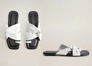 MANGO MNG klapki białe japonki 100% skóra naturalna NOWE 36