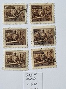 (1857) fi 513 kasowane, 6 znaczków. Odmiany