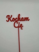 Topper do bukietów "Kocham Cię"