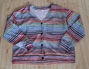 Nowy damski kolorowy sweter/kardigan na guziki 2XL